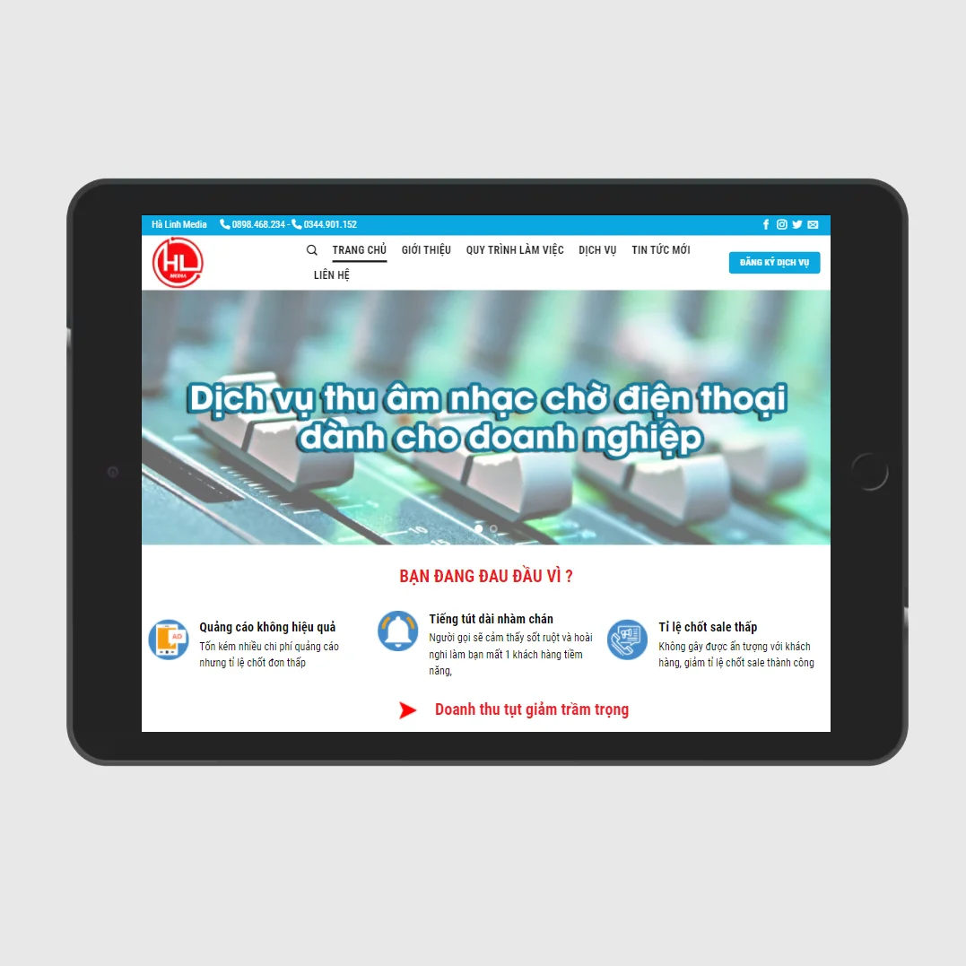 Thiết Kế Website Nhạc Chờ Thương Hiệu MA-318