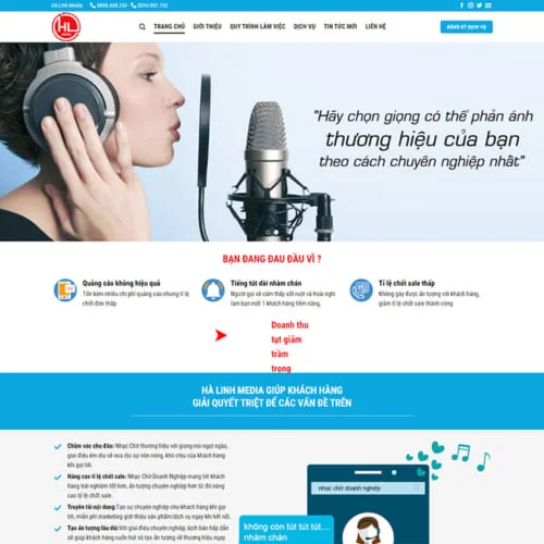 Thiết Kế Website Nhạc Chờ Thương Hiệu MA-318