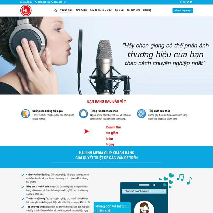 Thiết Kế Website Nhạc Chờ Thương Hiệu MA-318