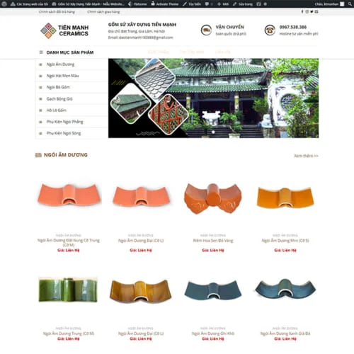 Thiết Kế Website Gốm Sứ MA-325