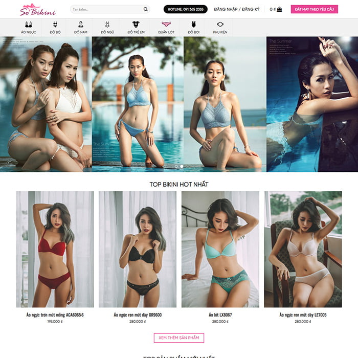 Mẫu Website Bán Bikini MA-435