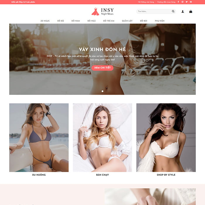 Mẫu Website Bán Bikini Thời Trang MA-364
