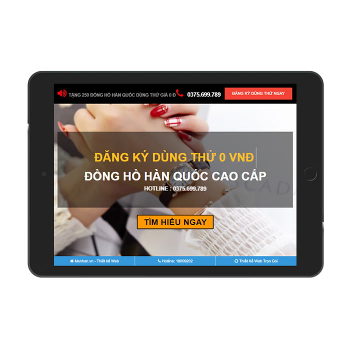 Mẫu Website Bán Đồng Hồ MA-430