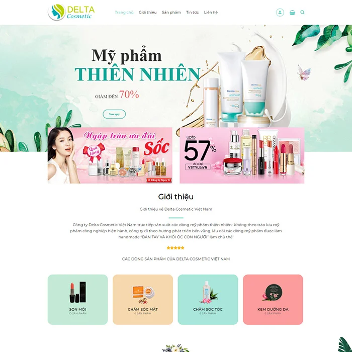 Thiết Kế Website Bán Mỹ Phẩm MA-444