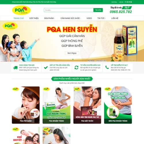 Mẫu Website Bán Thuốc MA-344