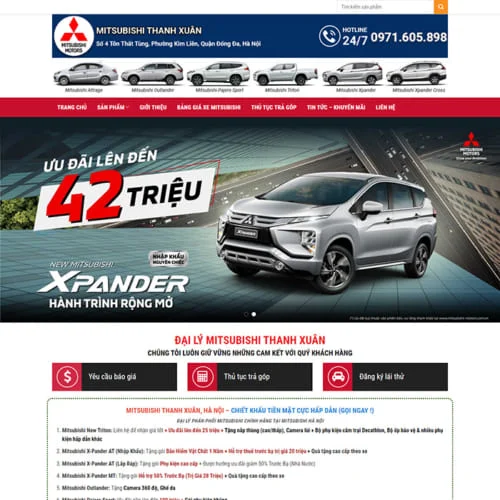 Mẫu Website Bán Xe MA-384