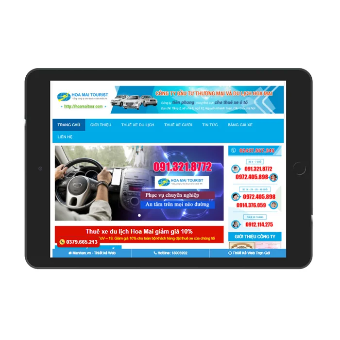 Thiết Kế Website Cho Thuê Xe MA-374