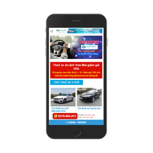 Mẫu Website Cho Thuê Xe MA-374