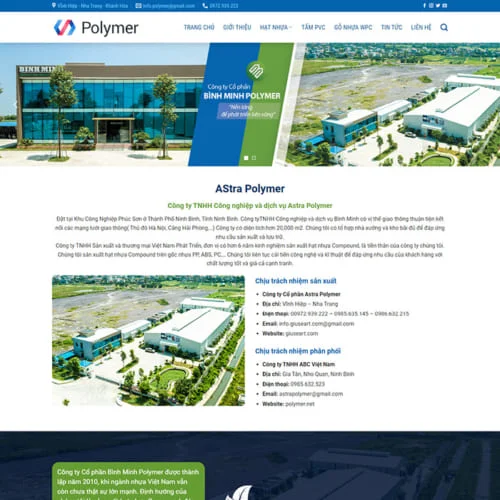 Thiết Kế Website Công Ty Nhựa MA-409