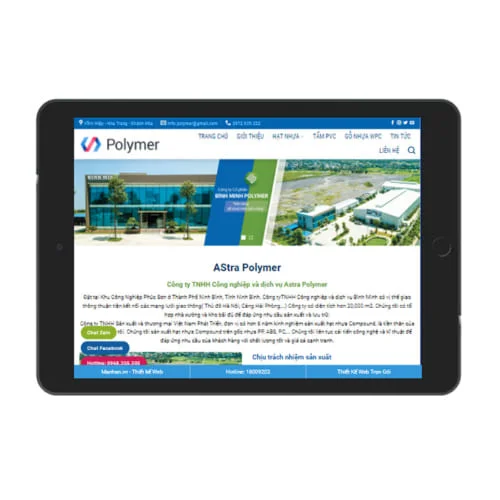 Thiết Kế Website Công Ty Nhựa MA-409 Thiết Kế Website Công Ty Nhựa MA-409