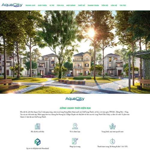 Mẫu Website Giới Thiệu Bất Động Sản MA-419