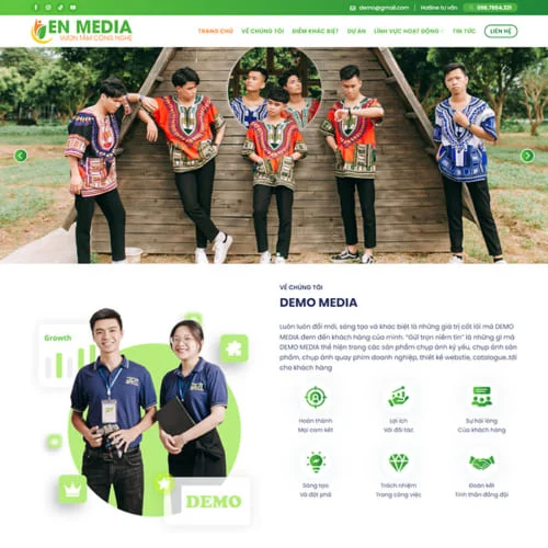 Mẫu Website Giới Thiệu Dịch Vụ Chụp Ảnh, Quay Phim Sự Kiện MA-330
