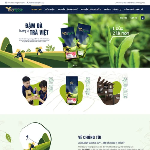 Mẫu Website Bán Nguyên Liệu Trà Sữa MA-666