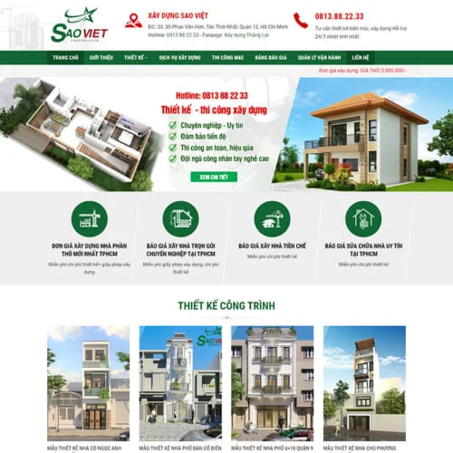 Thiết Kế Website Thi Công Xây Dựng MA-400