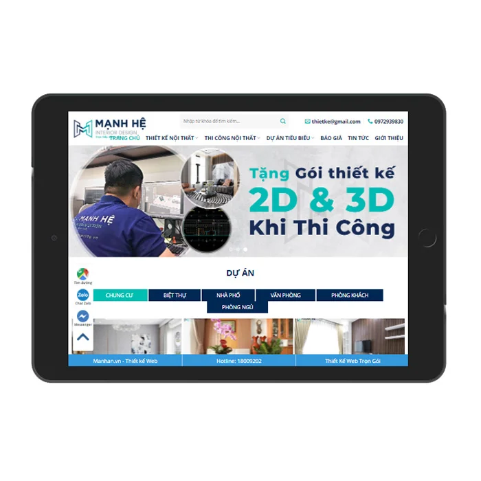 Thiết Kế Website Thiết Kế Thi Công Nội Thất MA-404