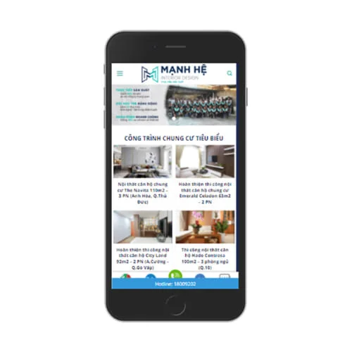 Mẫu Website Thiết Kế Thi Công Nội Thất MA-404