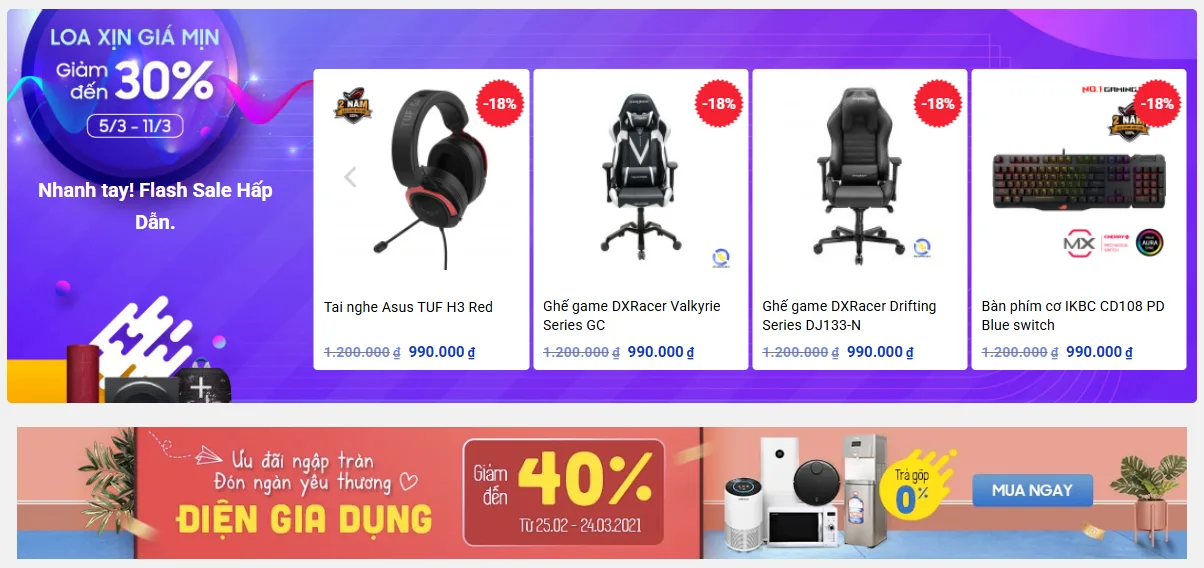 Thiết Kế Website Bán Máy Tính MA-363