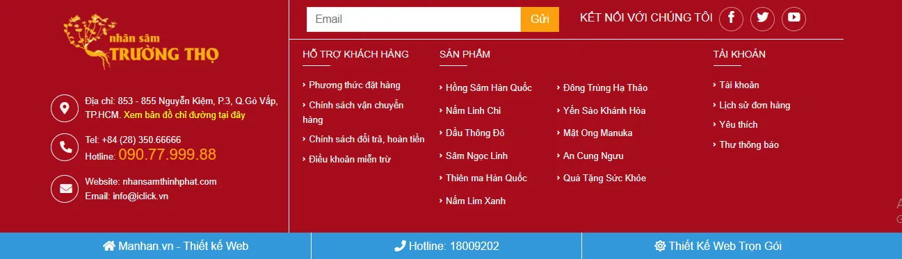 Thiết Kế Website Bán Nhân Sâm MA-381