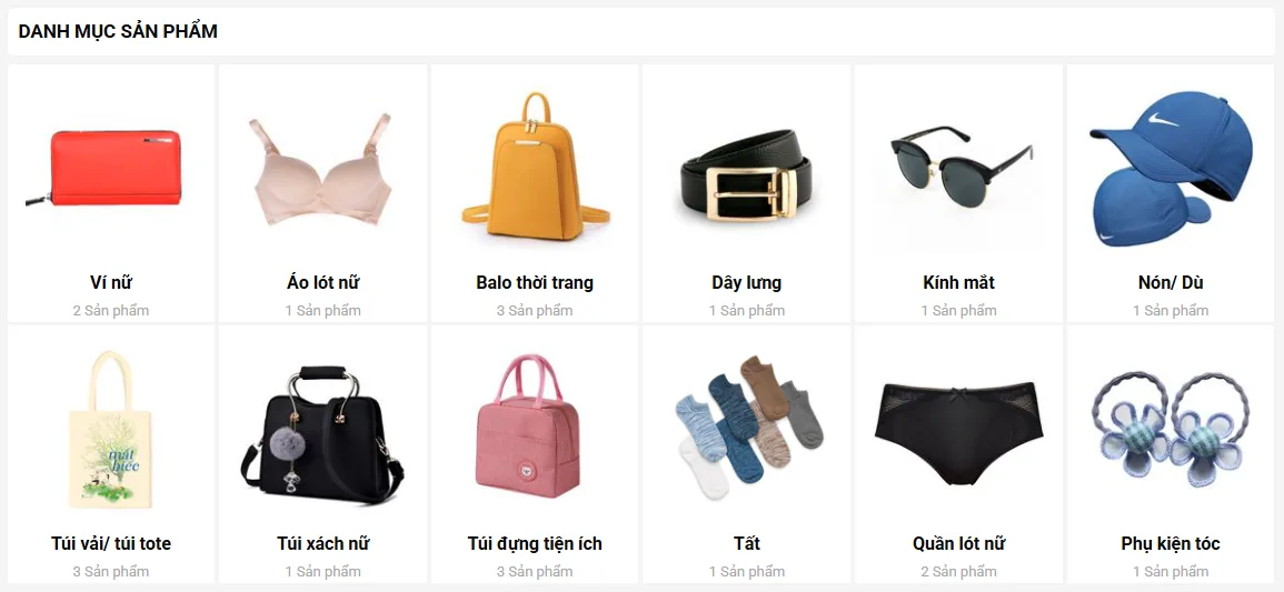Thiết Kế Website Bán Phụ Kiện Thời Trang MA-357