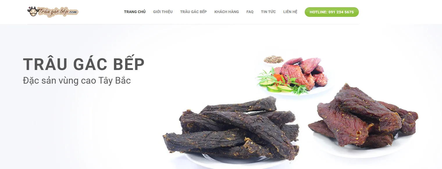 Thiết Kế Website Bán Thịt Trâu MA-391