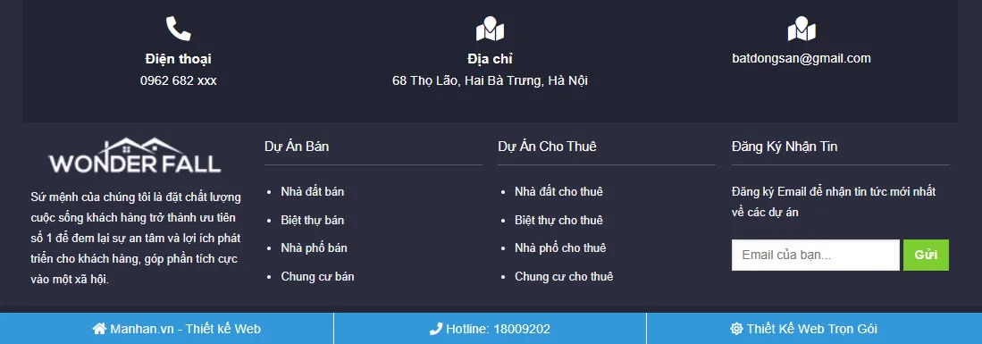 Thiết Kế Website Bất Động Sản MA-422