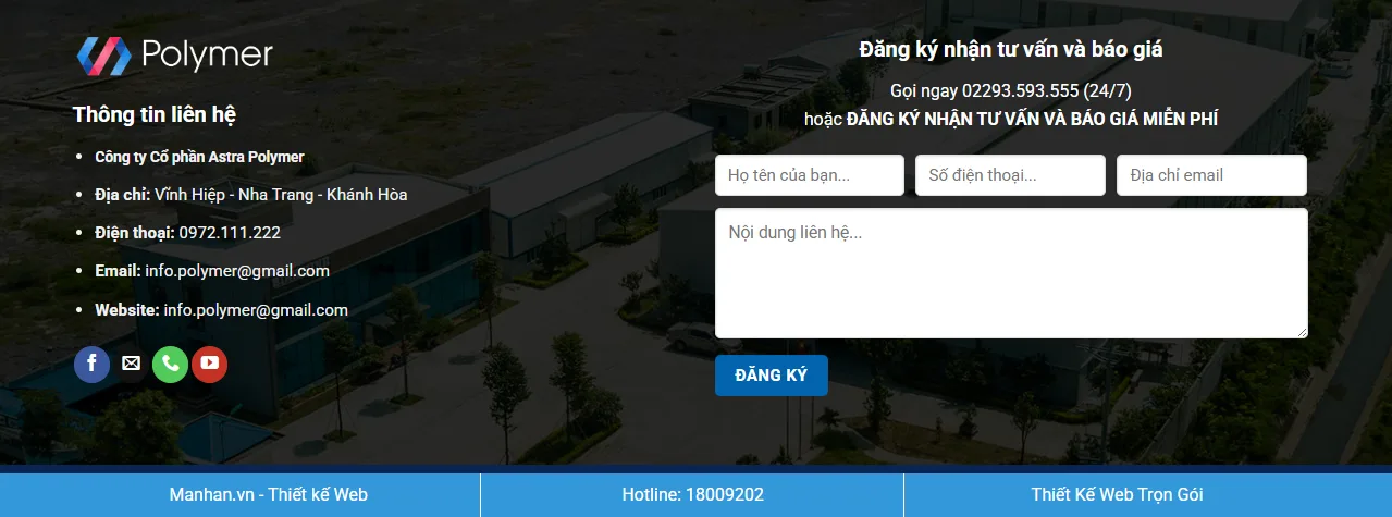 Thiết Kế Website Công Ty Nhựa MA-409