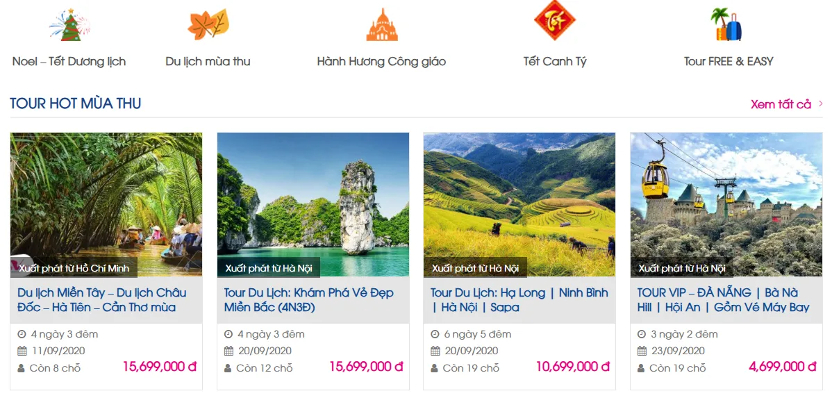 Thiết Kế Website Du Lịch MA-452
