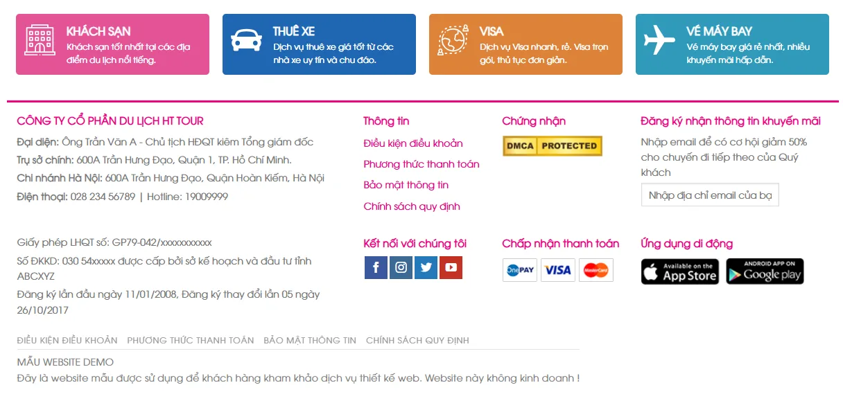 Thiết Kế Website Du Lịch MA-452