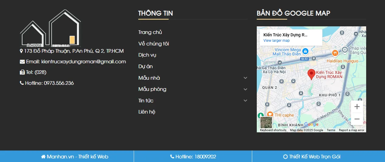 Thiết Kế Website Nội Thất, Kiến Trúc MA-450