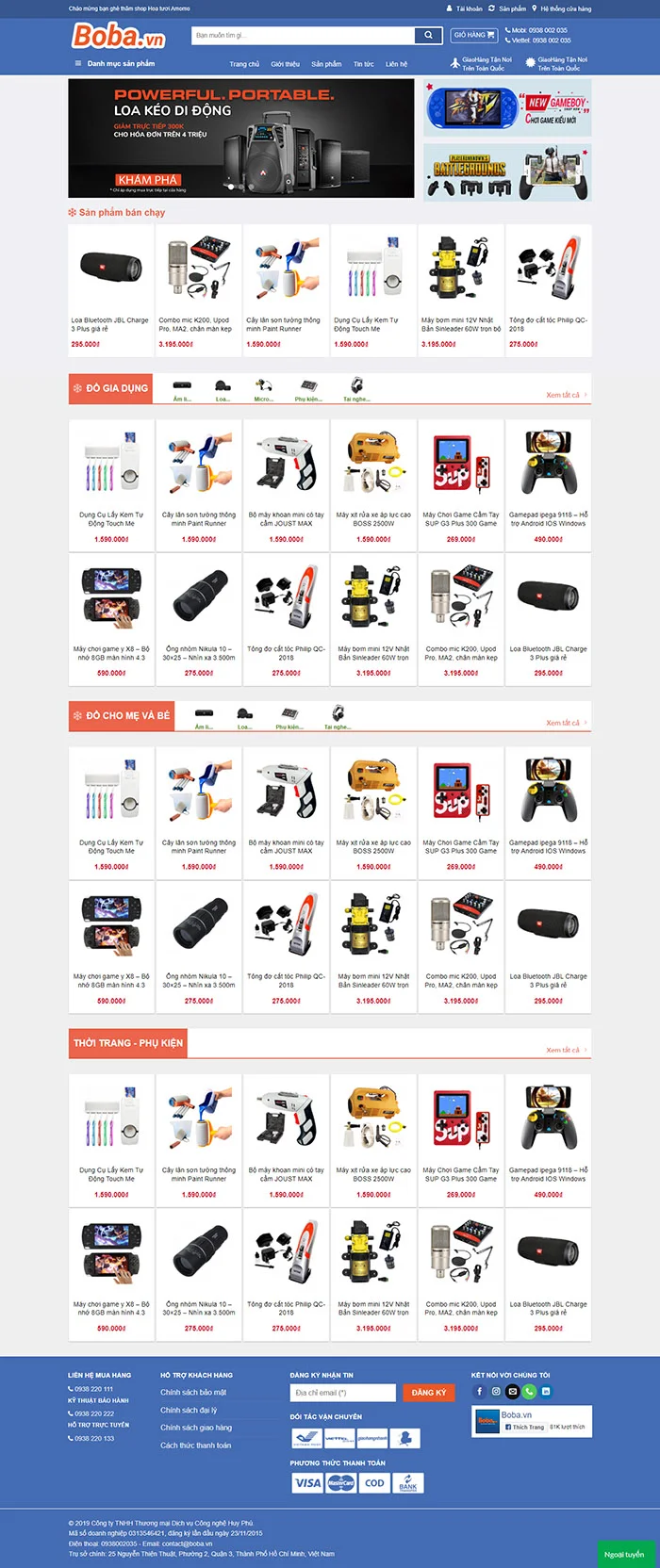 Mẫu Website Bách Hoá MA-538