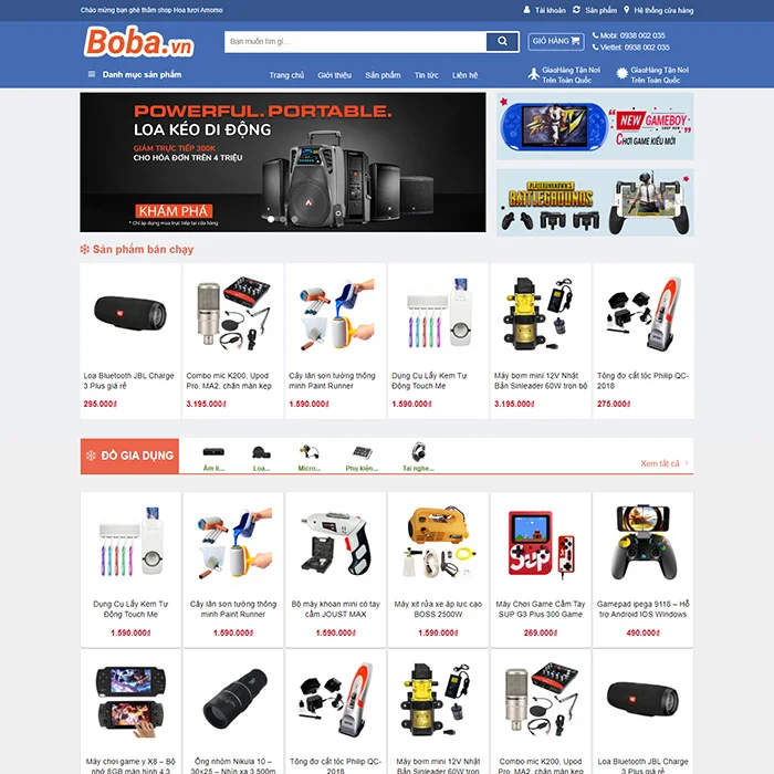 Mẫu Website Bách Hoá MA-538