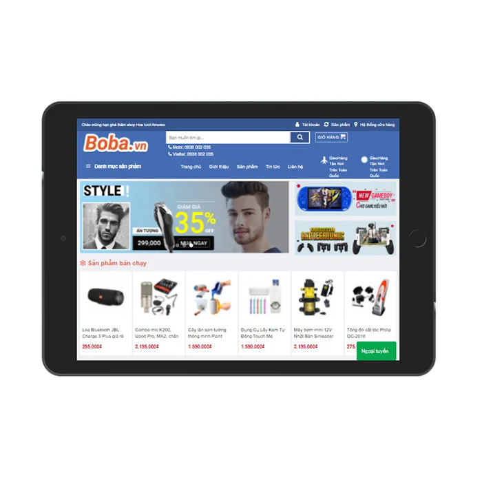 Mẫu Website Bách Hoá MA-538