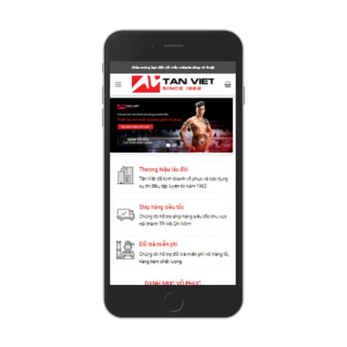 Mẫu Website Bán Đồ Võ Thuật MA-602