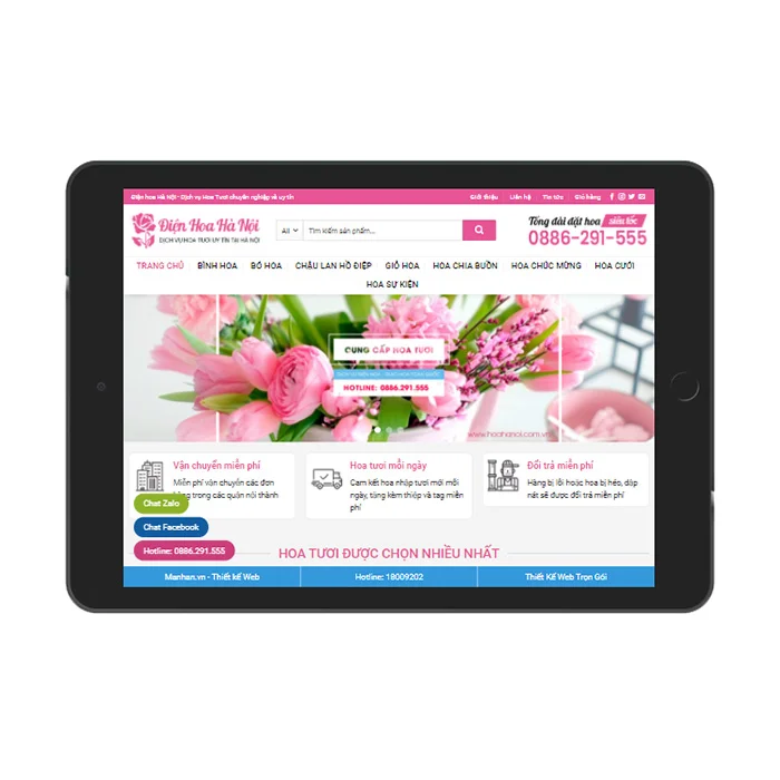 Thiết Kế Website Bán Hoa MA-601