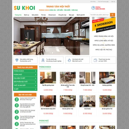 Mẫu Website Bán Nội Thất MA-562