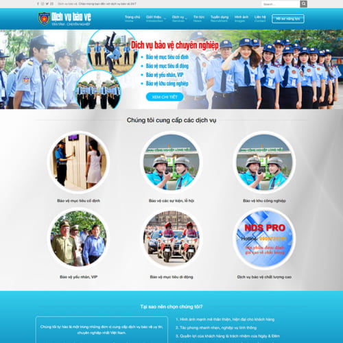 Mẫu Website Bảo Vệ MA-535