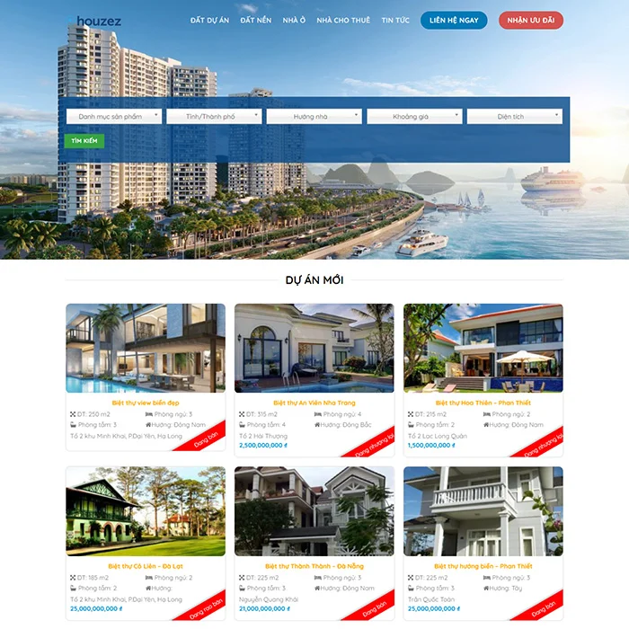 Thiết Kế Website Bất Động Sản MA-543