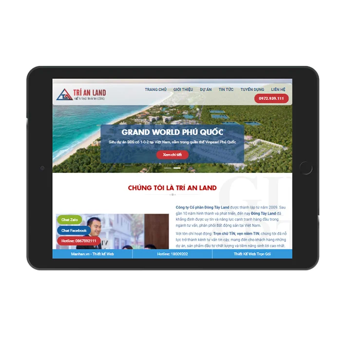 Thiết Kế Website Bất Động Sản MA-578