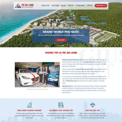 Mẫu Website Bất Động Sản MA-578