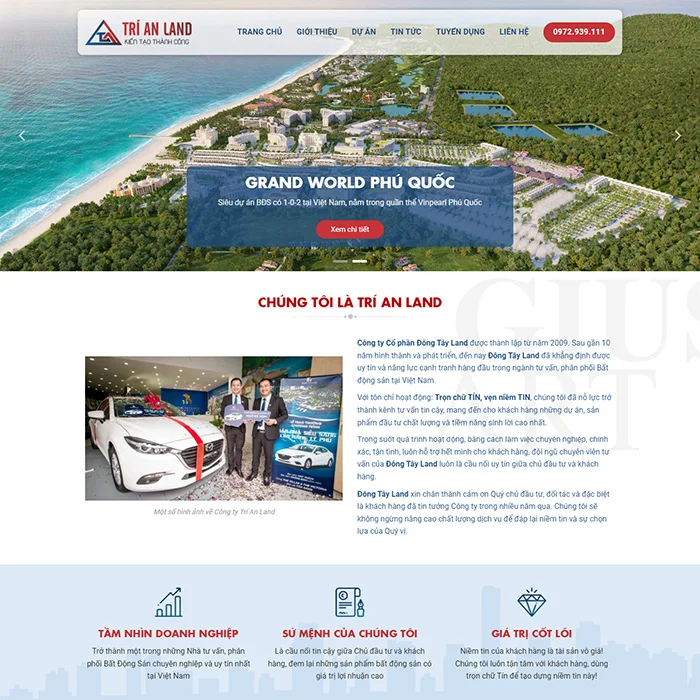 Thiết Kế Website Bất Động Sản MA-578