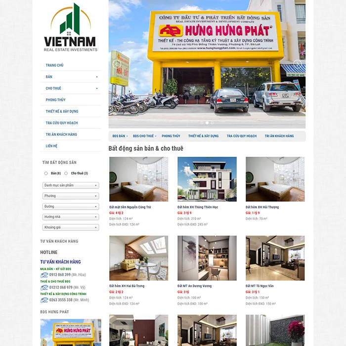 Thiết Kế Website Bất Động Sản MA-597