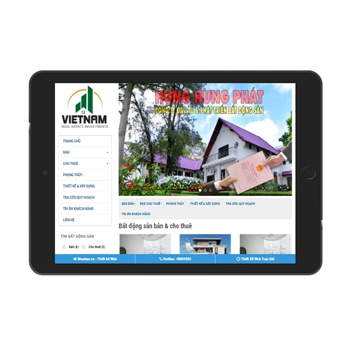 Thiết Kế Website Bất Động Sản MA-597