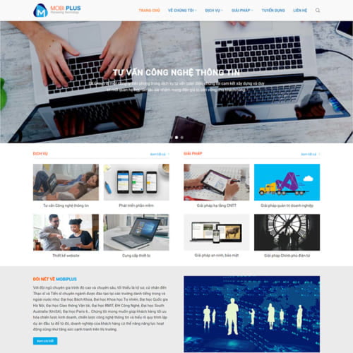 Mẫu Website Công Nghệ Thông Tin MA-591