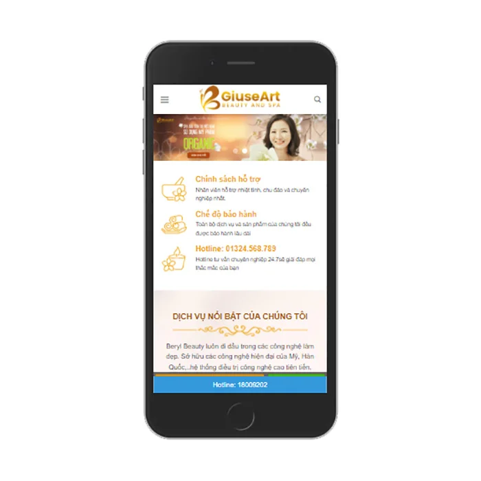 Thiết Kế Website Cửa Hàng Spa MA-600