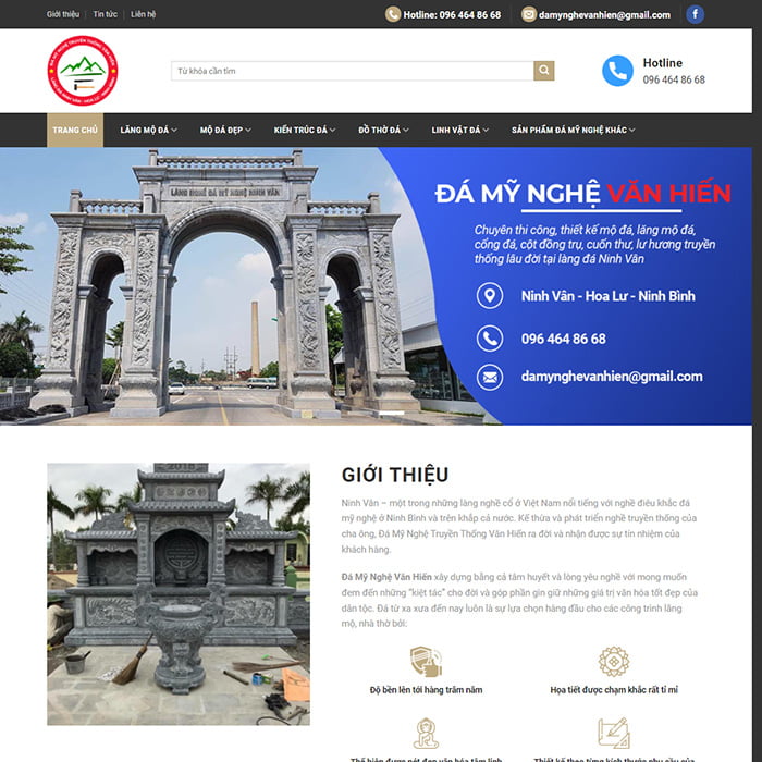 Mẫu Website Đá Mỹ Nghệ MA-524