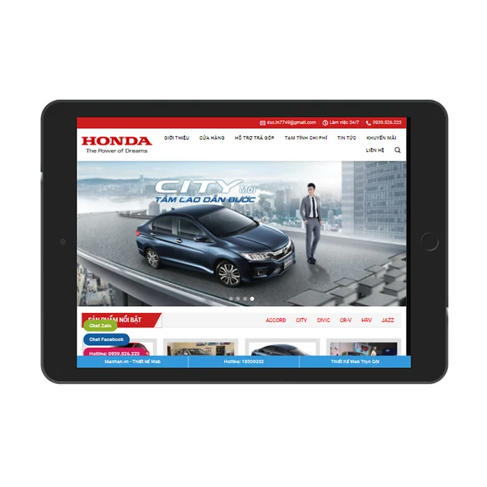 Thiết Kế Website Đại Lý Honda MA-493