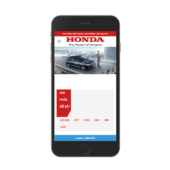 Mẫu Website Đại Lý Honda MA-493