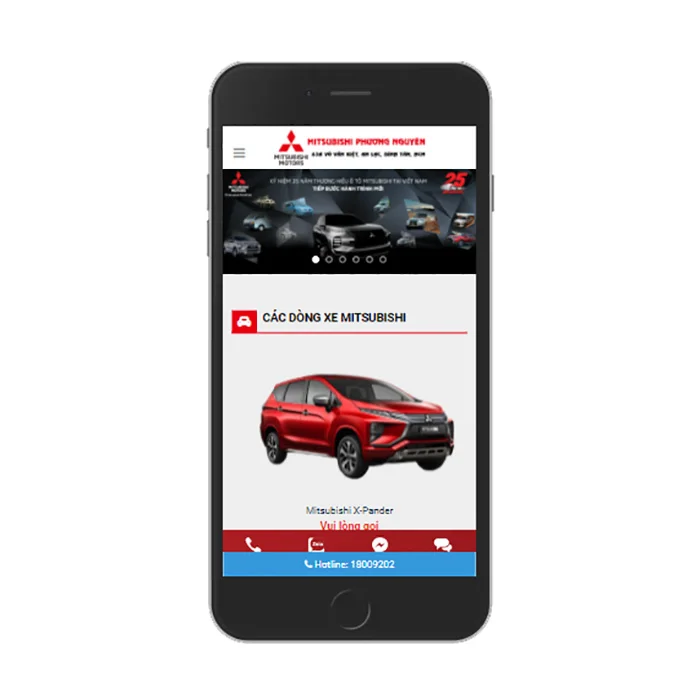 Thiết Kế Website Đại Lý Xe Mitsubishi MA-494