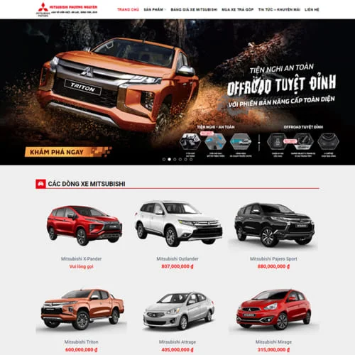Mẫu Website Đại Lý Xe MA-494