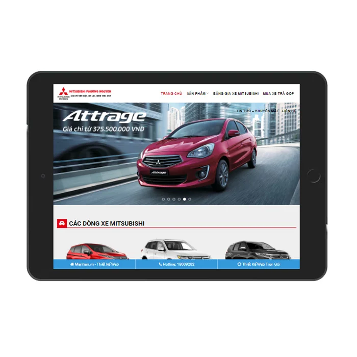 Thiết Kế Website Đại Lý Xe Mitsubishi MA-494